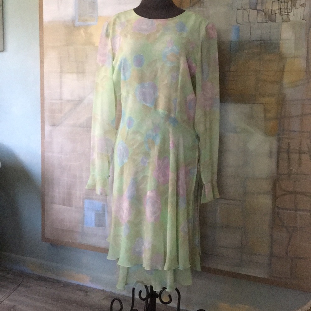 HOST PICK Vtg Ungaro Pastel Floral Dress